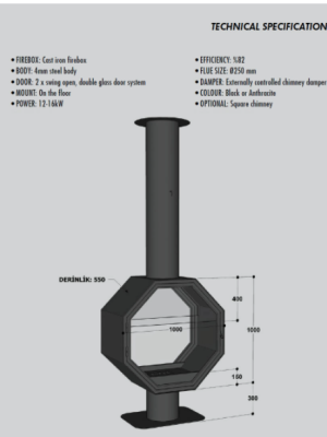 Hexagon Fireplace