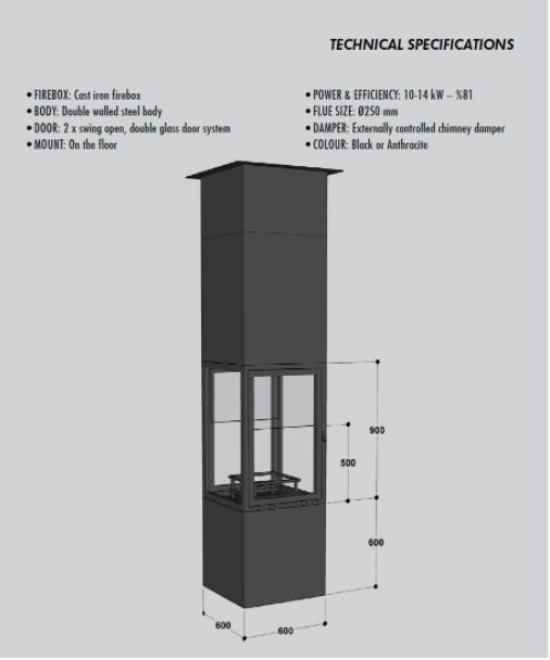 Tower Fireplace